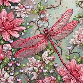 Anuver Dragonfly Diamond Painting Kits for Adults, 5D Special Shape Crystal Rhinestones Diamond Painting for Beginners, Diamond Art Kits for Home Wall Decoration, 12×12 Inch