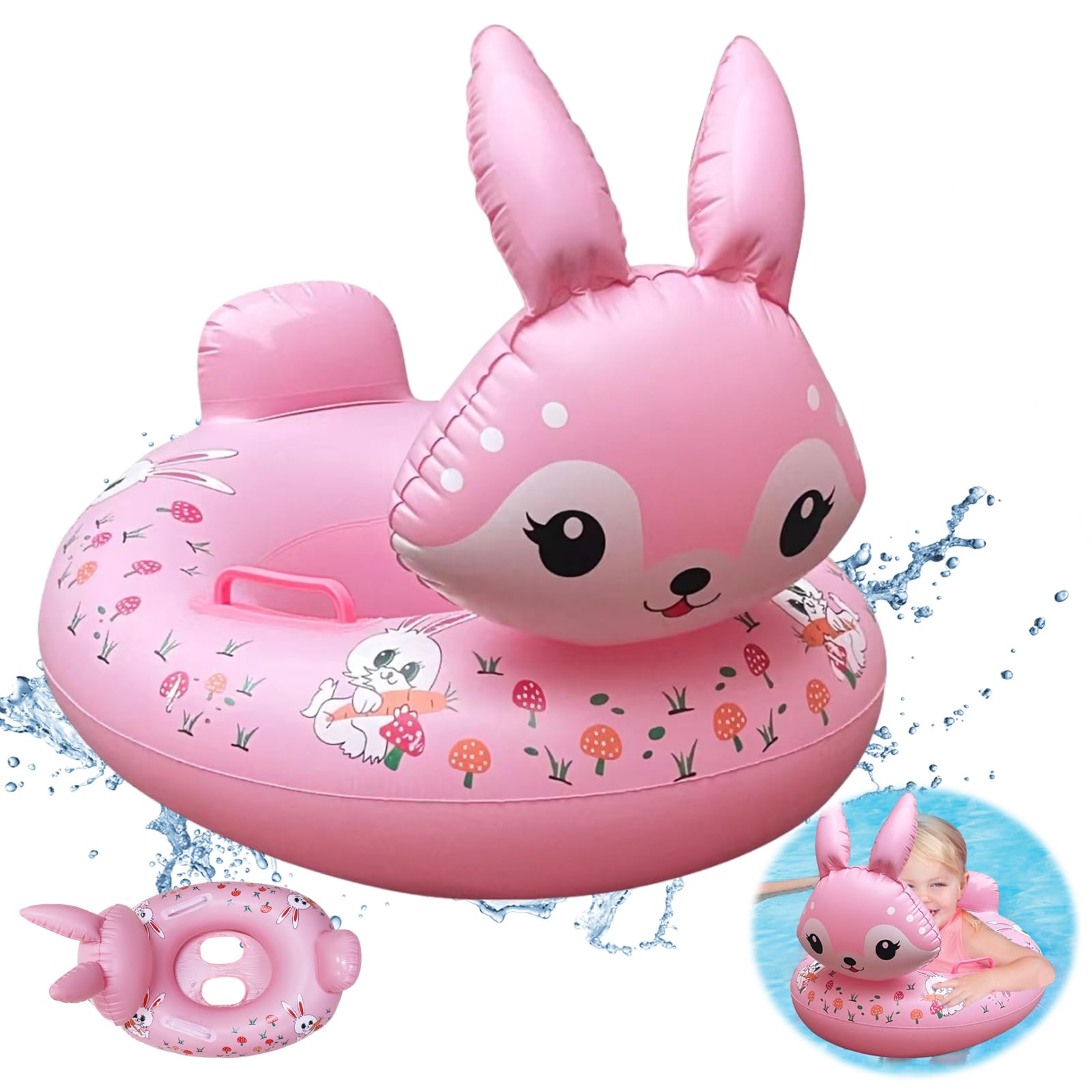 Bouée Bébé Piscine – Flotteur Dinosaur Avec Siège – 6 Mois à 3 Ans – PVC 0,25 Mm – Double Poignée – Sécurisé