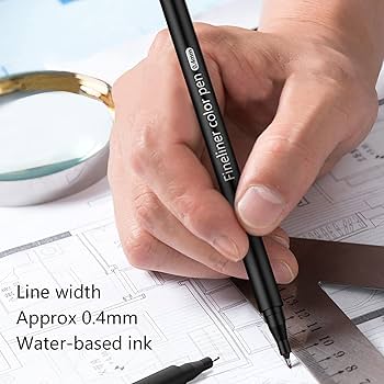 PATIKIL FineLiner Color Pens, 24 Colors 0.4mm Fine Tip Water Color Porous Drawing Pens For Journaling, Sketching, Coloring, Writing, Office Art Supplies