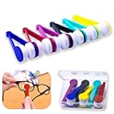 6-Pack Mini Microfiber Eyeglass & Sunglasses Cleaner Tool - Multi-Color, Tweezer Design, Eco-Friendly ABS, Portable with Hanging Hole, Perfect for Eyeglasses, Reading Glasses, and Sunglasses.