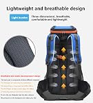 60L Waterproof Hiking Camping Backpack with Rain Cover, Lightweight Outdoor Sport Travel Daypack for Climbing Touring