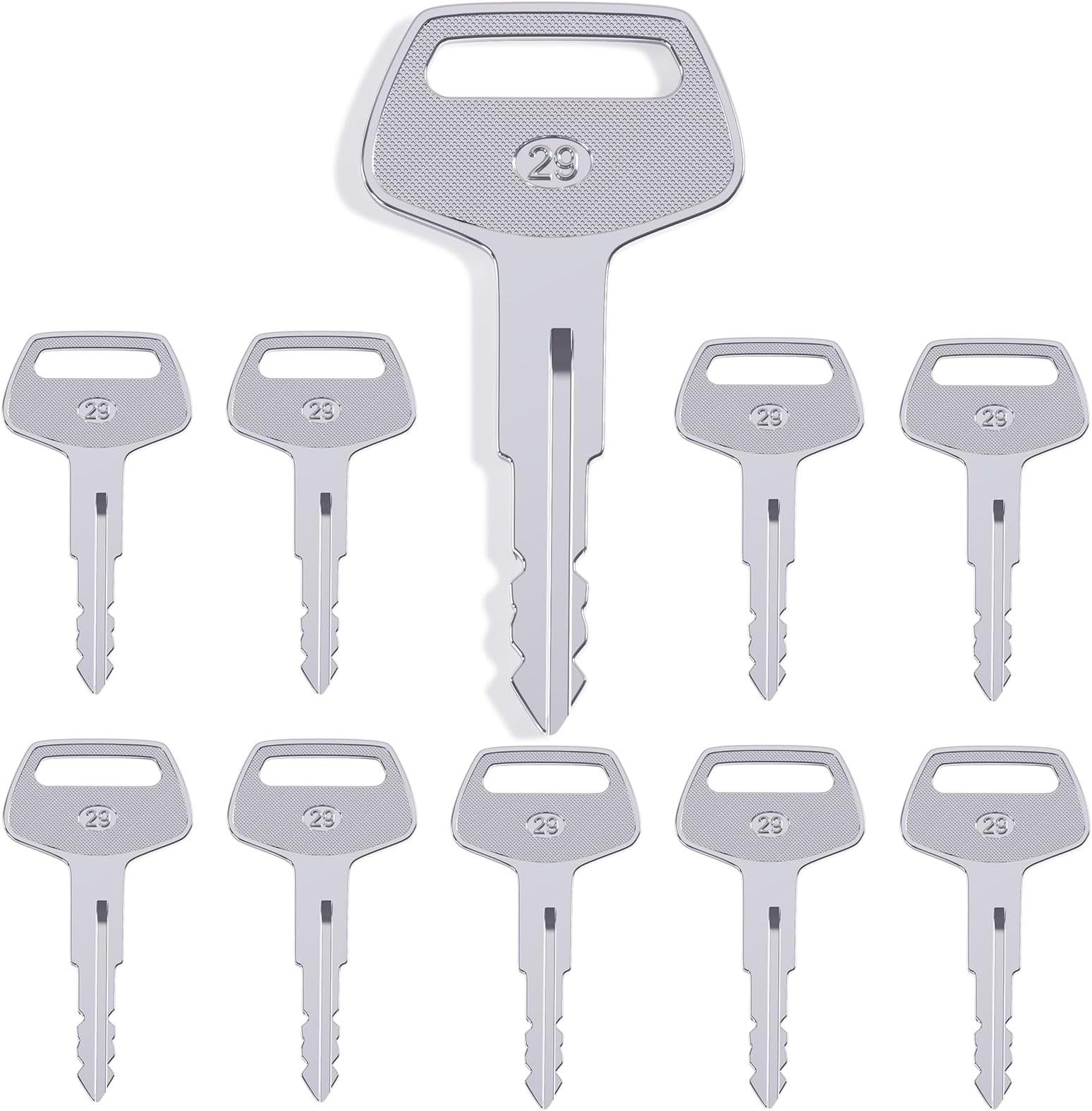 Heavy Equipment Ignition Key, 10 Pack 787 Komatsu Key, Replaces OEM Part TR261434 Fit Excavators, Dozers, Loaders and Backhoes