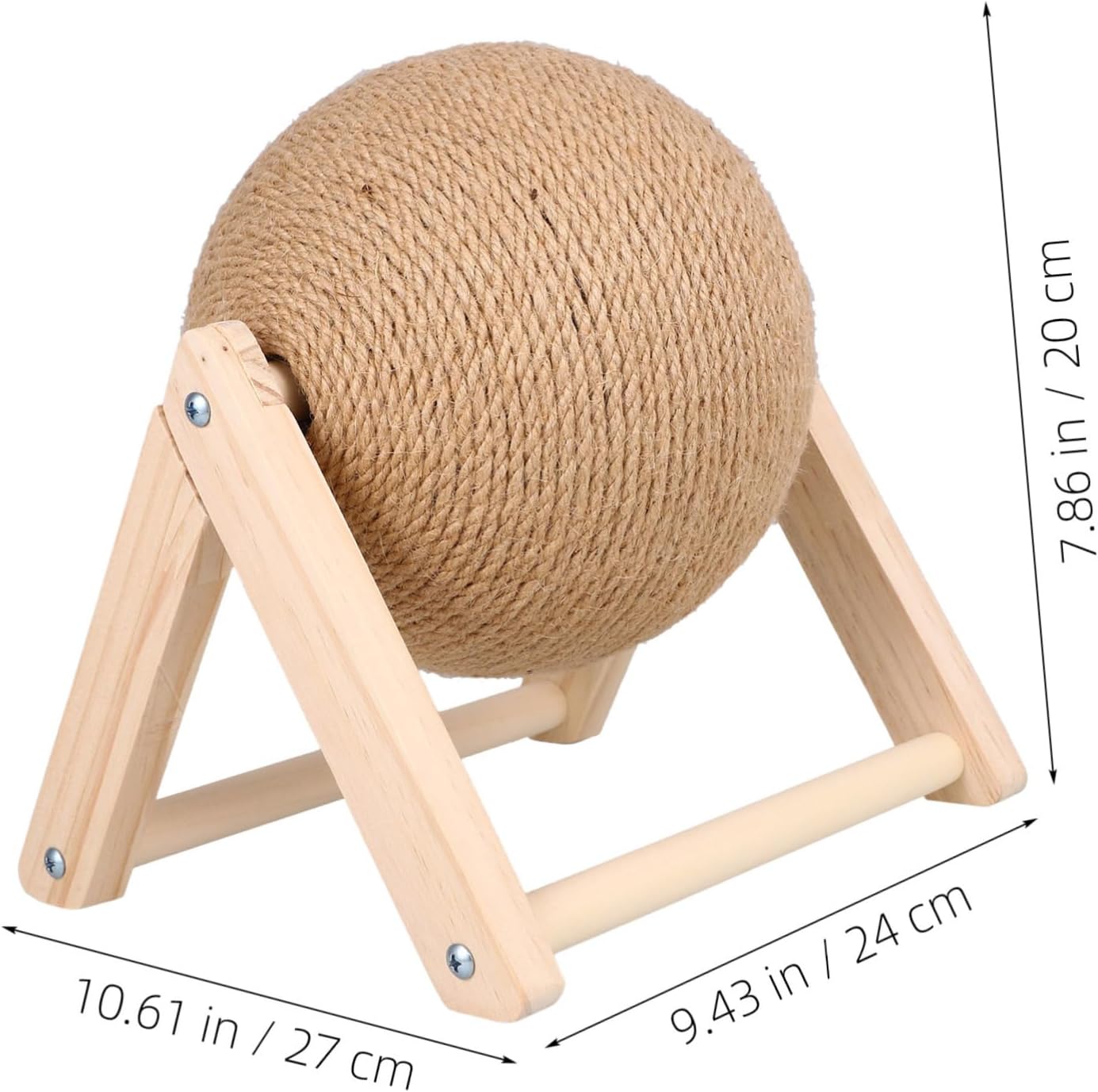 POPETPOP Cat Grinding Claws Durable Ball Shaped Cat Scratching Plaything for Kittens Sisal Material for Indoor Play Claw Health Brown