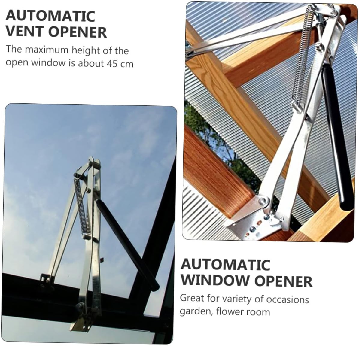 MERRYHAPY Automatic Vent Opener for Greenhouse Temperature Range Sturdy Dual Spring Design for and Flower Rooms