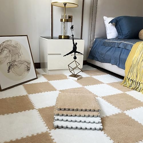 Miniatura 7 de 12 alfombrillas de juego de rompecabezas de azulejos entrelazadas de espuma EVA suave, alfombrillas protectoras para el suelo para la habitación de