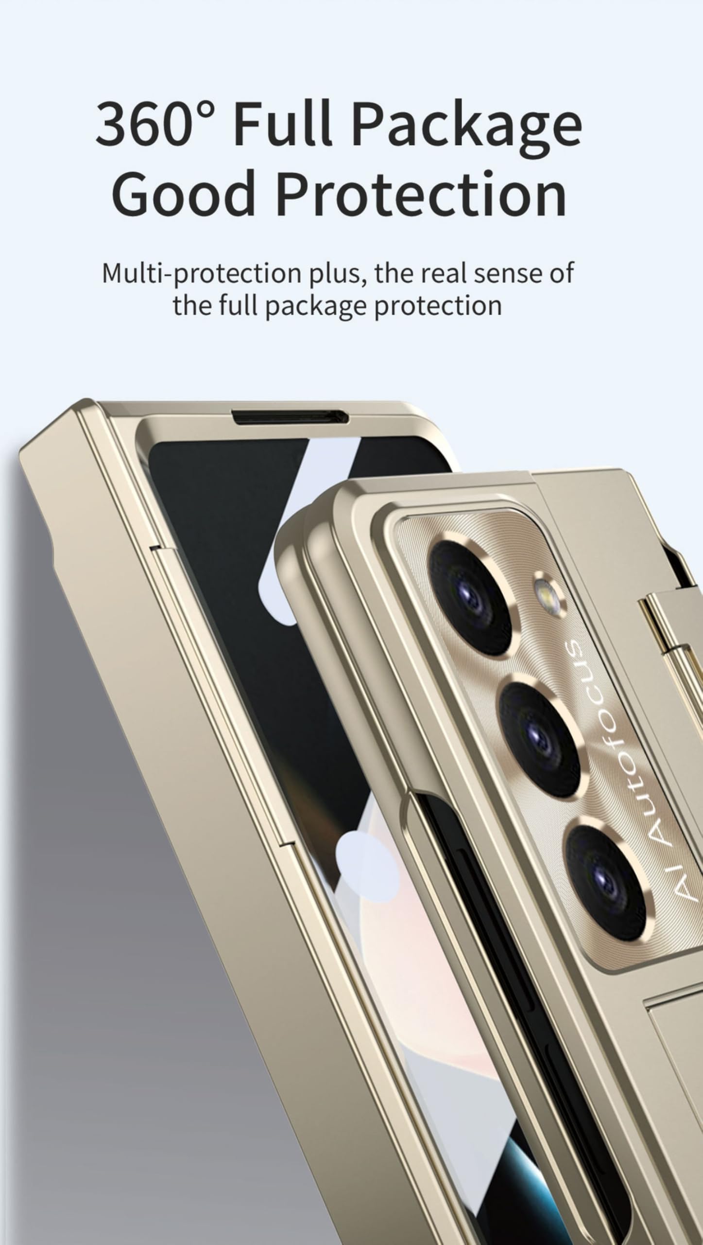 custodia protettiva cerniera per Samsung Galaxy Z Fold 8 Ultra | sentirsi bene, con pellicola del telefono, protezione dell'obiettivo, con slot per penna (senza penna)