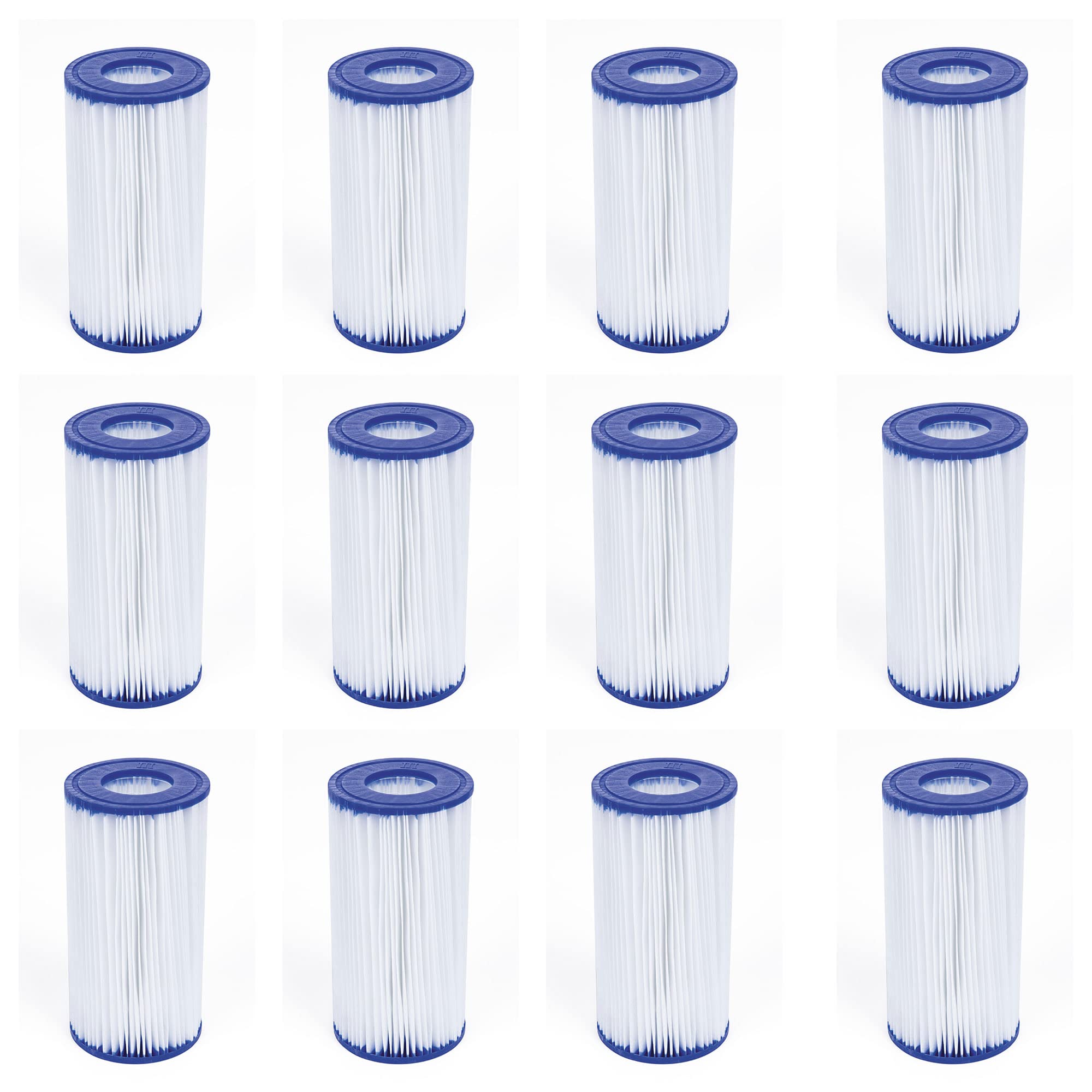 Bestway 58012E - Cartuccia di ricambio per pompa filtrante tipo III/A per piscina all'aperto, 10,7 x 20,3 cm, per l'uso in pompe con filtro da 500/800/1500 galloni (confezione da 12)