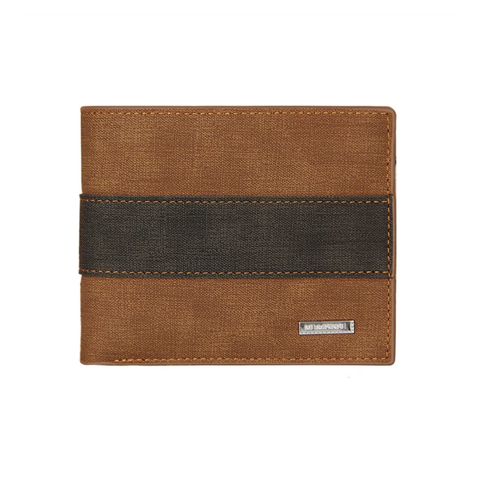 Hombres Carteras pequeñas monederos monederos Carteras Licencia de Conducir Hombres Fina Billetera PU Bolsa de Monedas de Cuero con Billetera con Cremallera (Color : Khaki)