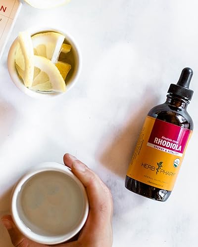 Miniatura 28 de Herb Pharm Extracto de raíz de rodiola orgánico certificado para energía, resistencia y resistencia, glicerita sin alcohol, 1 onza