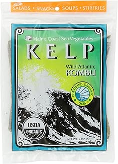 Kombu Sugar Kelp Leaf Bag | Organic Seaweed | Low Sodium Salt Alternative | Rich in Iodine | Ideal for Soups, Salads, Cooking | 2 Oz / 56 g (Pack of 1)