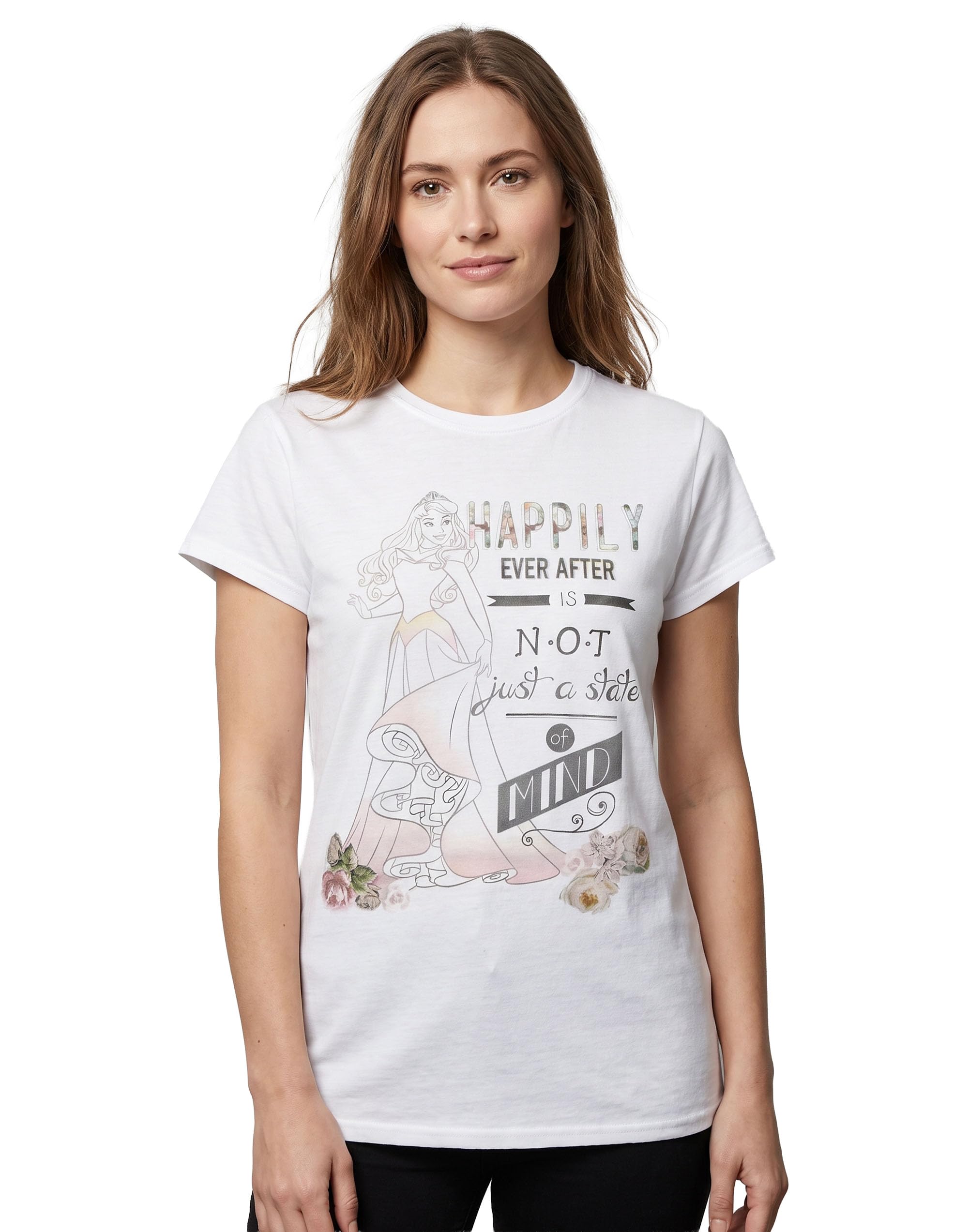 Disney Women's White Short Sleeved T-Shirt | | Official Merch Small