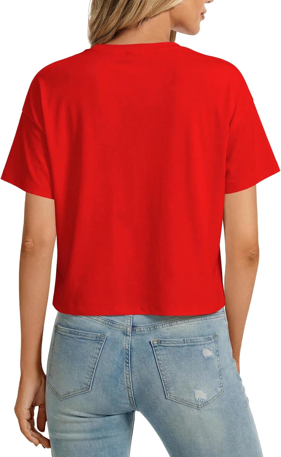 SMENG Women's Workout Crop Tops UPF50+ Cotton Soft Breathable Tshirt Loose Short Sleeve Yoga Athletic Shirt 2025 - Image 3