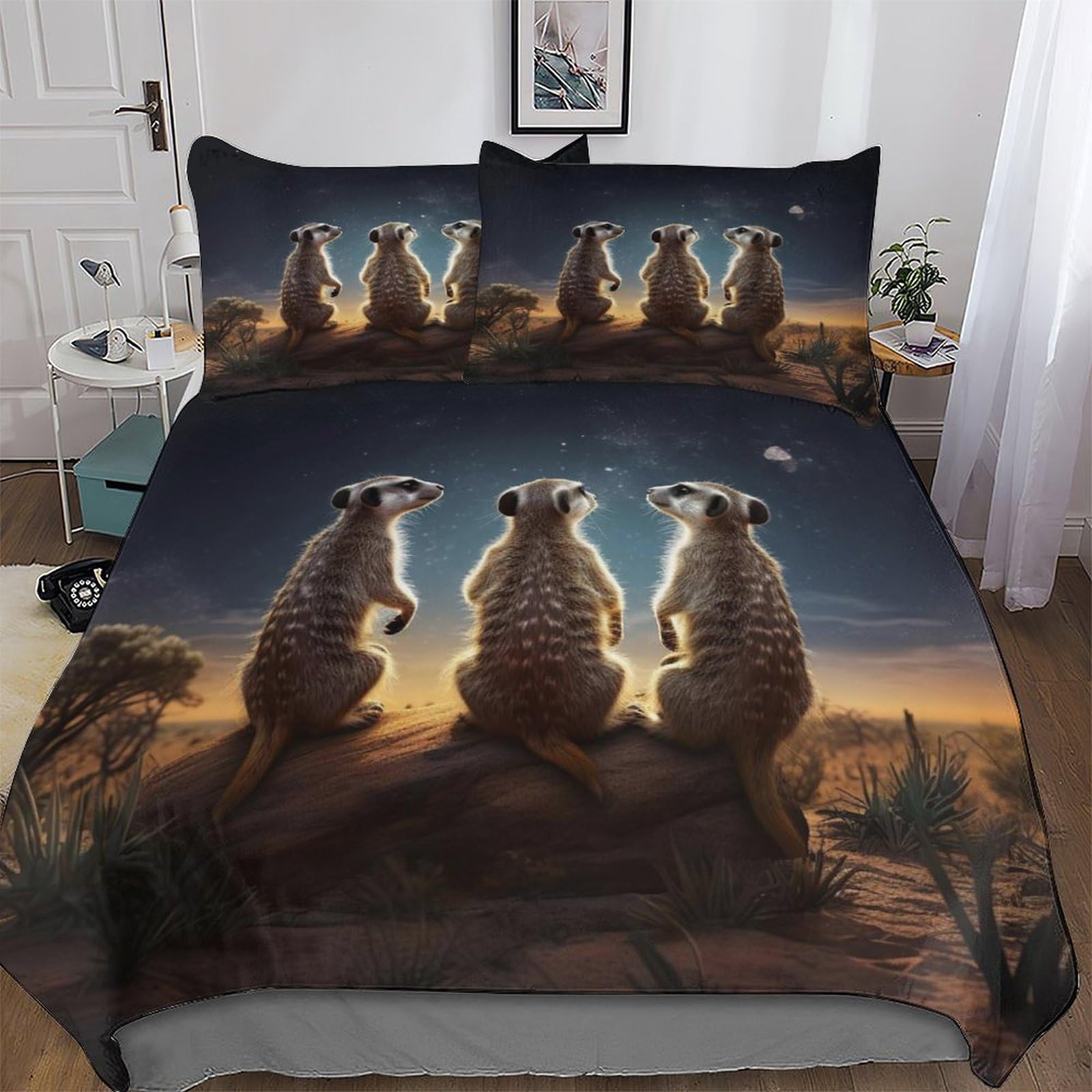 Housse de couette haut de gamme en microfibre fine Suricate parure de lit premium 220x240cm