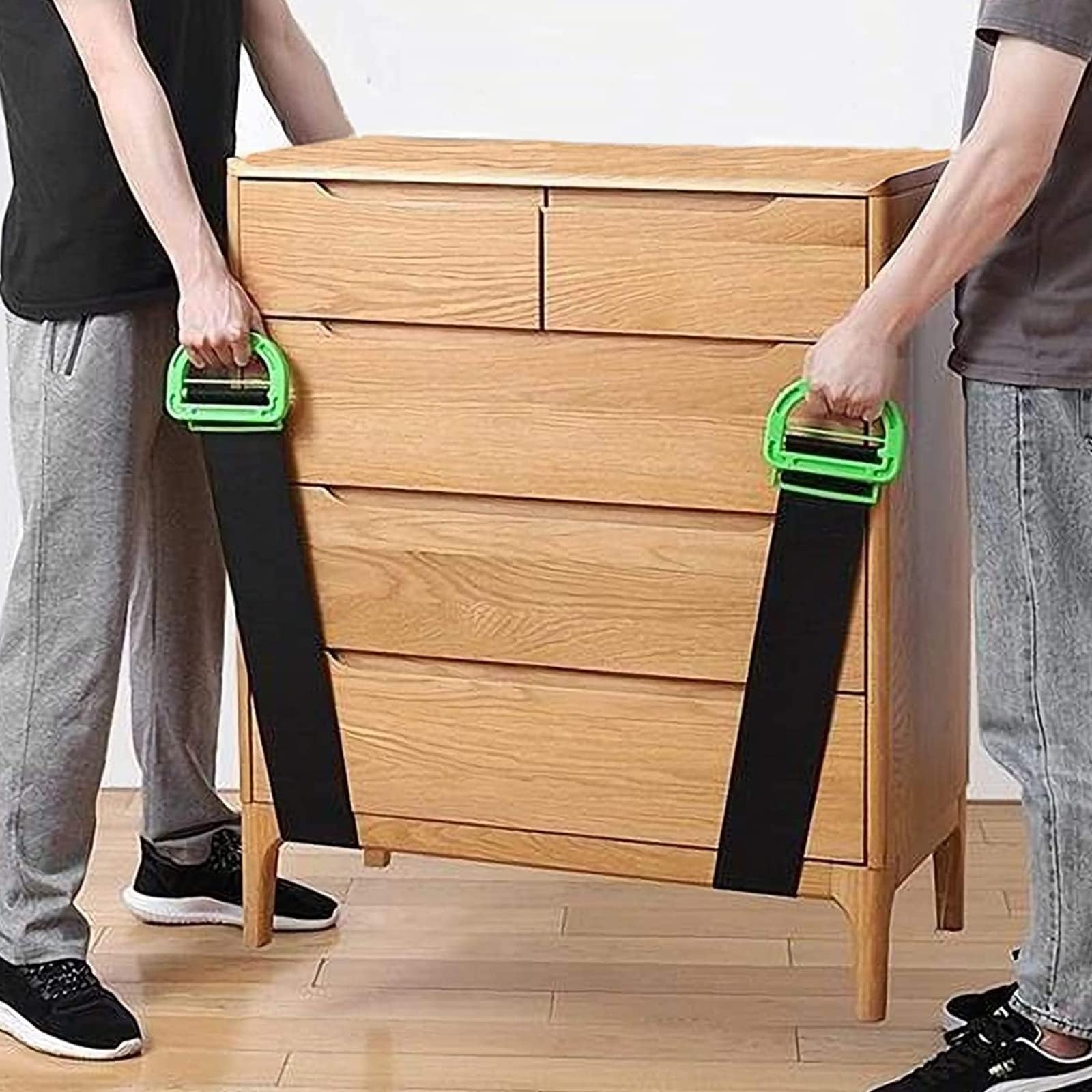 Verstellbare Hebegurte, Mehrzweck-Tragegurt für Möbel, Kisten und Matratzen, unterstützt bis zu 272 kg, 1,5 m lang, 2-teiliges Set