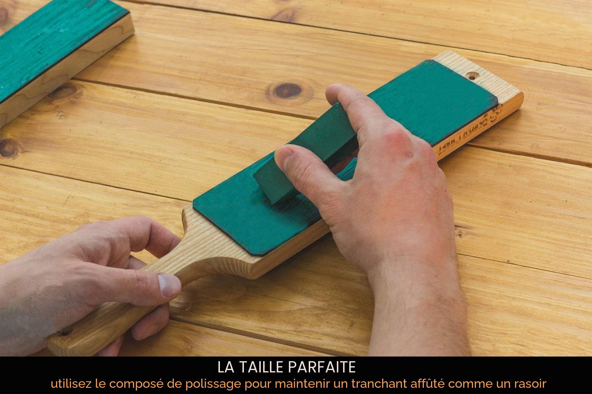 BeaverCraft Pâte d'Affilage Verte (Lot de 2) 100g – Pâte à Polir Fine pour Cuir, Ciseaux et Outils de Sculpture – Composé de Polissage pour Affûtage, Finition et Lustrage – Kit Entretien Lames – PP02