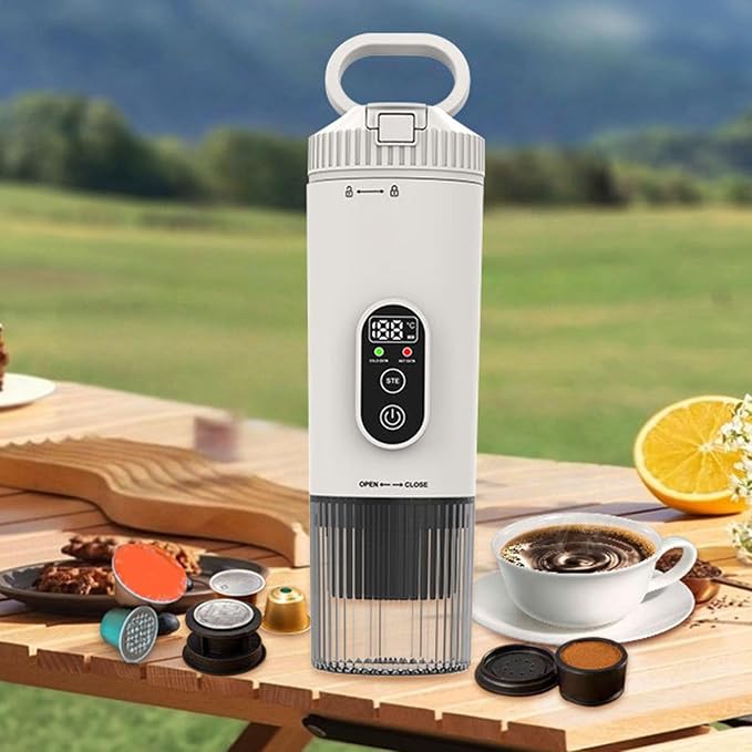 Cafetera Portátil de Espresso con Cápsulas y Molido, 21 Bar y Batería Recargable miniatura 2