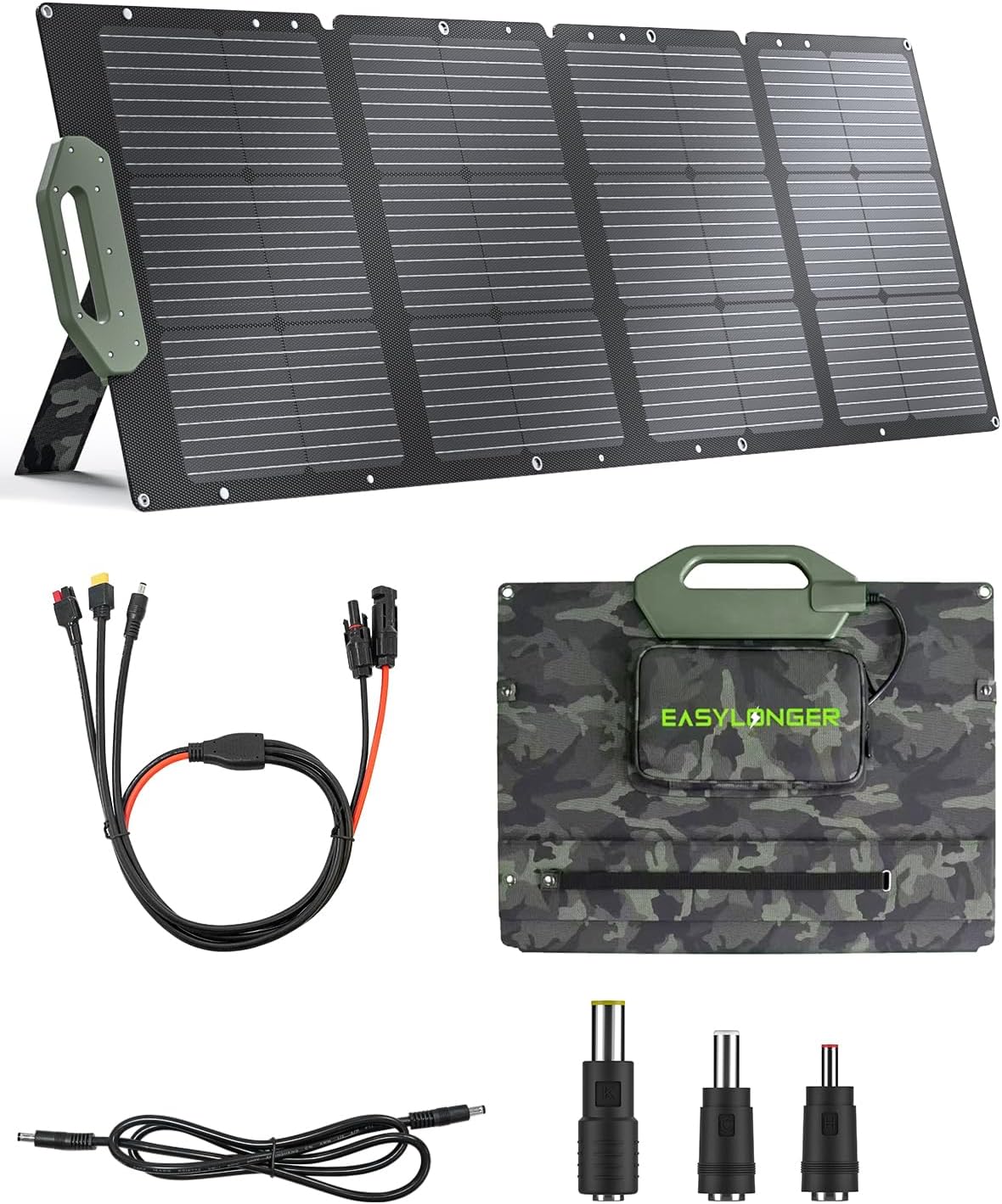 110W Foldable Solar Panel, Portable Solar Charger for ES960, ES720, ES400 AIR, Power Station, Camping, Fishing, Outdoor, RV and More