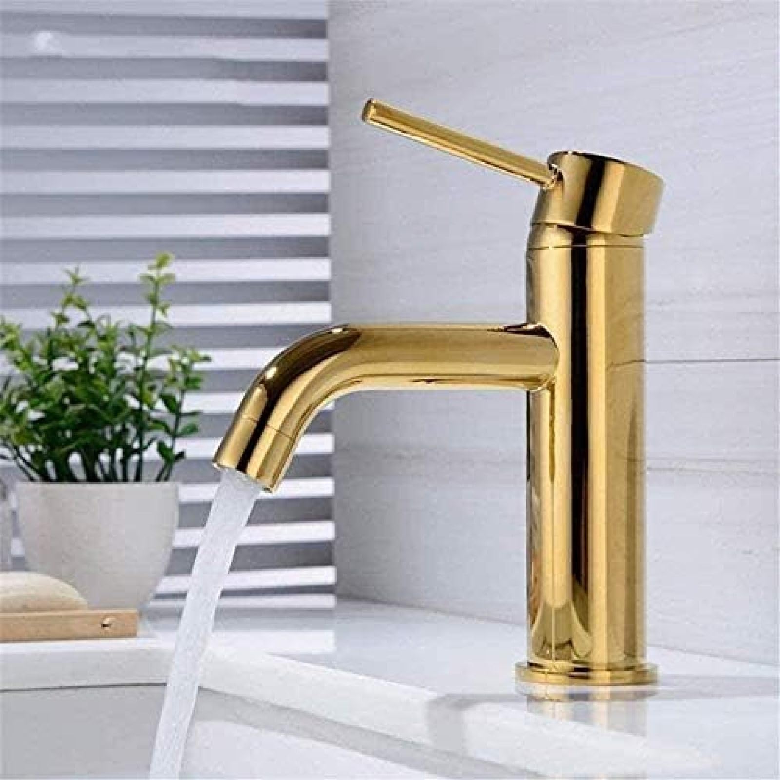 Grifo Grifo de Cocina Grifo de Cocina Nuevo Oro Grifos de Lavabo Monomando Mezclador frío y Caliente Grifo de Lavabo Grifo de Cocina de Agua Accesorios de baño