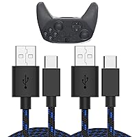 Vista 1 de TALK WORKS USB-C Charger Cables for Nintendo SwitchLite + Switch OLED & Pro Controller - 10ft Long Nylon Durable Braided USB Type C Charging Cable