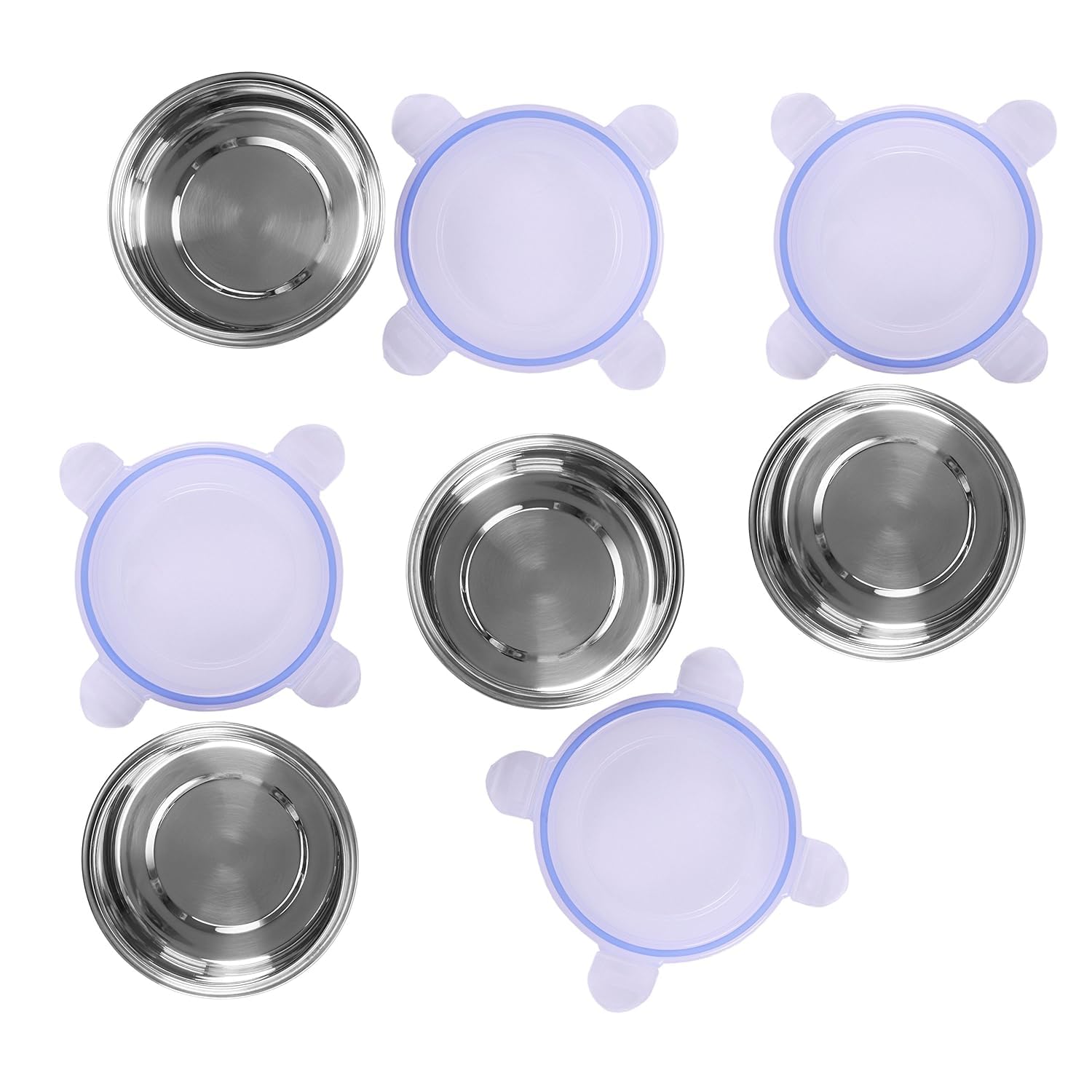 Set di contenitori ermetici e a prova di perdite, in acciaio inox, dimensioni 350 ml, 4 pezzi