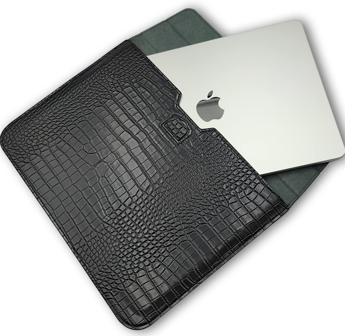 PU Leather Flap Style Case Bag Laptop Sleeve for MacBook Air 13.6 inch 2024 2023 2022 M3 A3113 M2 A2681 Air 13 2018-2021 M1 A2337 A2179 A1932 Notebook Bag for MacBook Pro 13 2016-2020, Black - Image 8