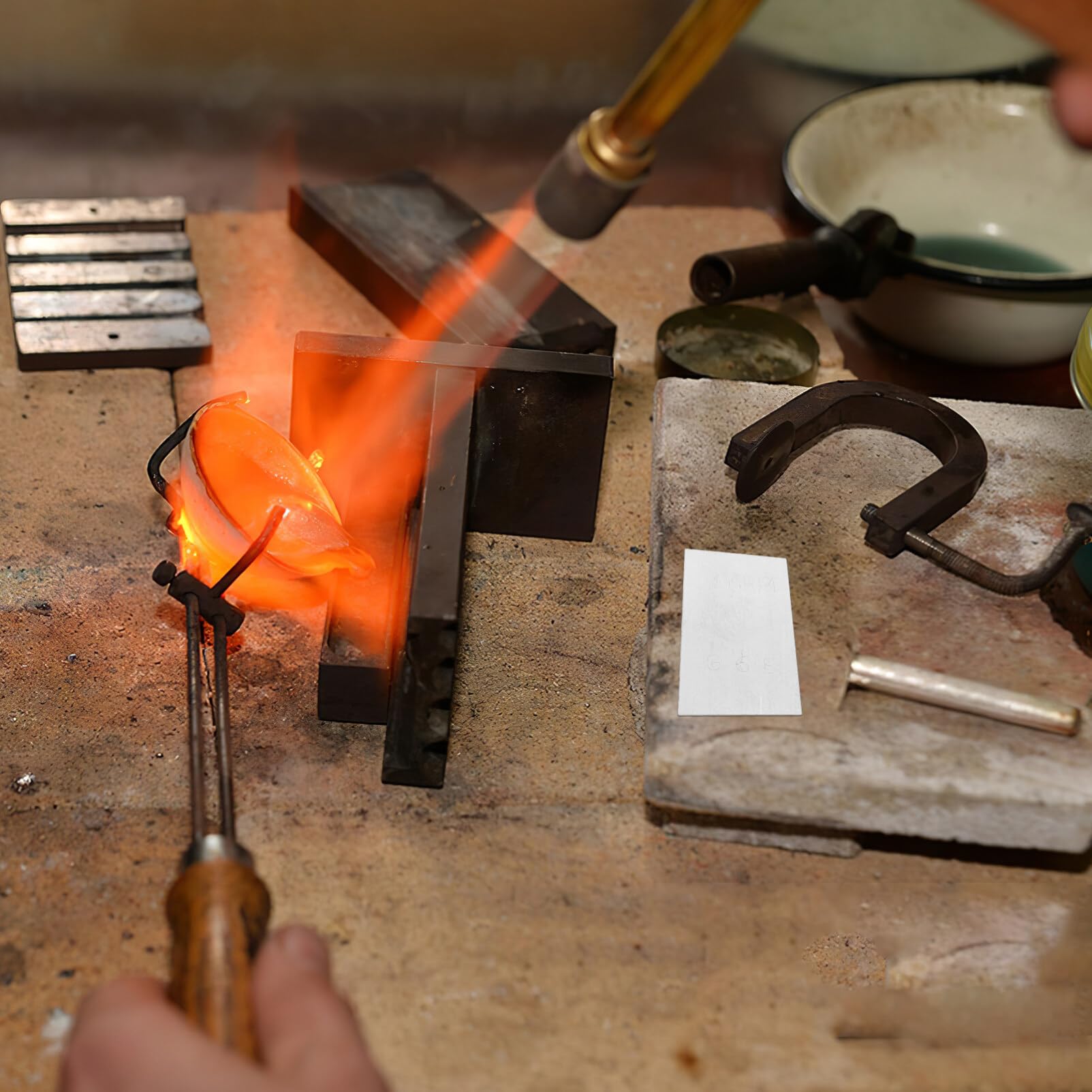 SOLUSTRE 2g Jewelry Soldering Sheets Low Melting Point Hard Material for Jewelry Making