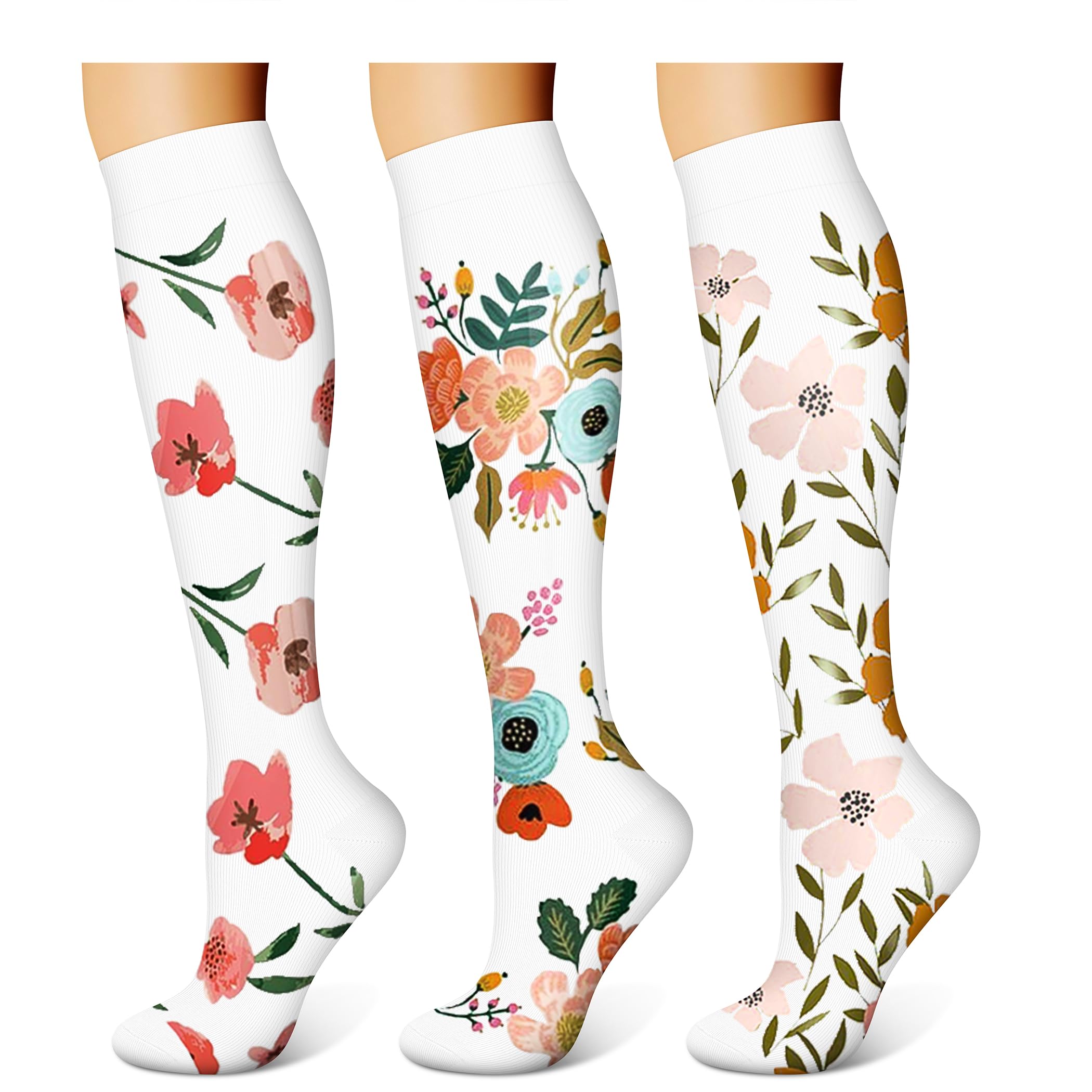 Compression Socks 15-20 mmHg is Best Athletic & Medical for Men & Women Running Flight Travel Nurses Pregnant-image-42