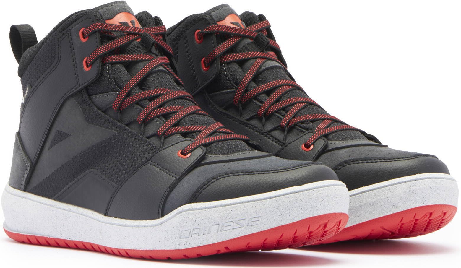 DAINESE - Suburb D-Wp Shoes, Waterproof Motorcycle Sneakers, Men, Black/White/Lava Red, 43
