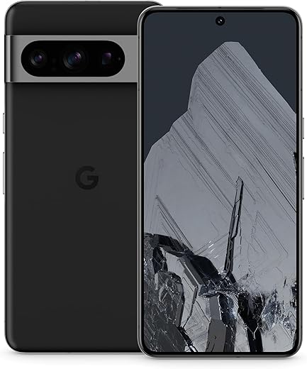 Google Pixel 8 Pro – Smartphone Android débloqué avec téléobjectif, 24 Heures d&rsquo;autonomie et écran Super Actua – Noir Volcanique, 128GB