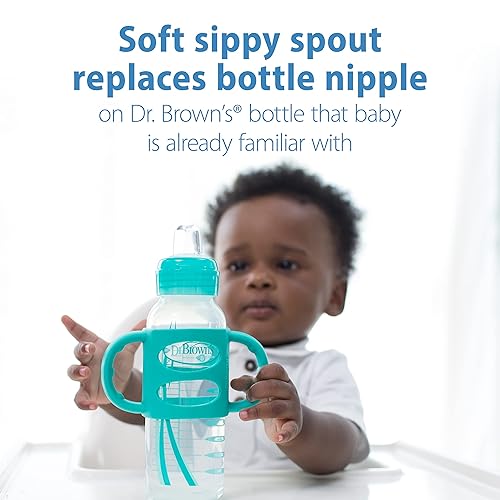 Miniatura 3 de Dr Browns Milestones - Botella de transición estrecha con asas de silicona 8 onzas 85fl oz color negro paquete de 1 unidad