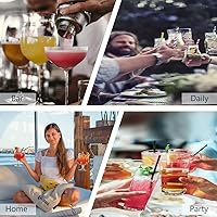 Vista 6 de Coctelera pequeña mini coctelera de Martini de acero inoxidable con colador (8.5 fl oz+11.8 fl oz)