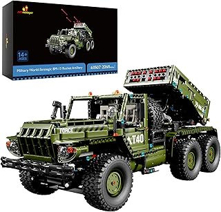 JMBricklayer Rocket Artillery Building Set, Adults WW2 Military Tank Model Toy Construction Set, Army Vehicle Collectible Home Display, Gifts for Boys Teens Adults 61507