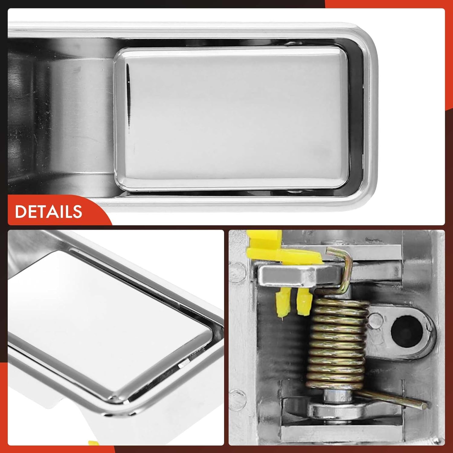 A-Premium Front Left Driver Side Exterior Door Handle Compatible with Jeep TJ Series Wrangler 1997-2006, Chrome, Replace# 55176549ABCHR