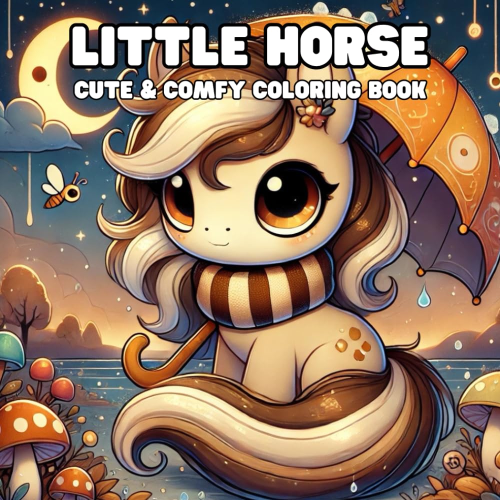 Little Horse: Cute & Comfy Coloring Book – A Wholesome & Relaxing Escape! (Little Animals Coloring)