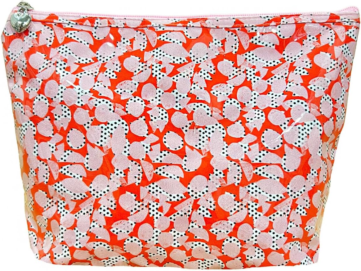 Jacaranda Living Medium Cosmetic Bag - Water-Resistant, PVC-Lined - Pebble Polka Dot