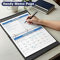 Vista 9 de Dunwell Calendario de carpeta de 8.5 x 11 pulgadas 2026-2027, julio de 2026 a diciembre de 2027, 3 agujeros perforados para cuaderno de 3 anillas