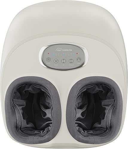Snailax Masajeador de pies con vibración de compresión de amasamiento térmico, máquina eléctrica de masaje de pies para fascitis plantar, dolor