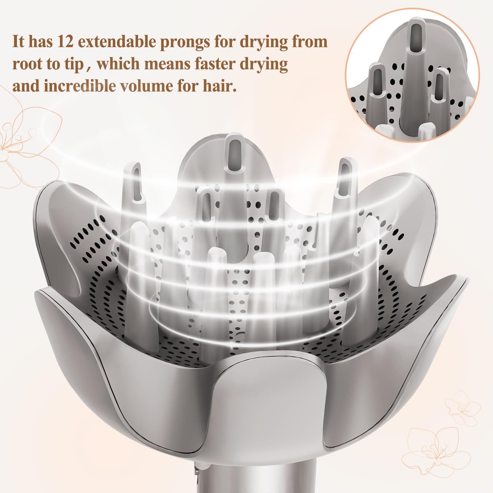 Accesorio difusor de definición de rizos para Shark FlexStyle, difusor de puntas ajustables compatible con accesorio de estilo Shark Flex, reduce el encrespamiento, define los rizos, levanta 4