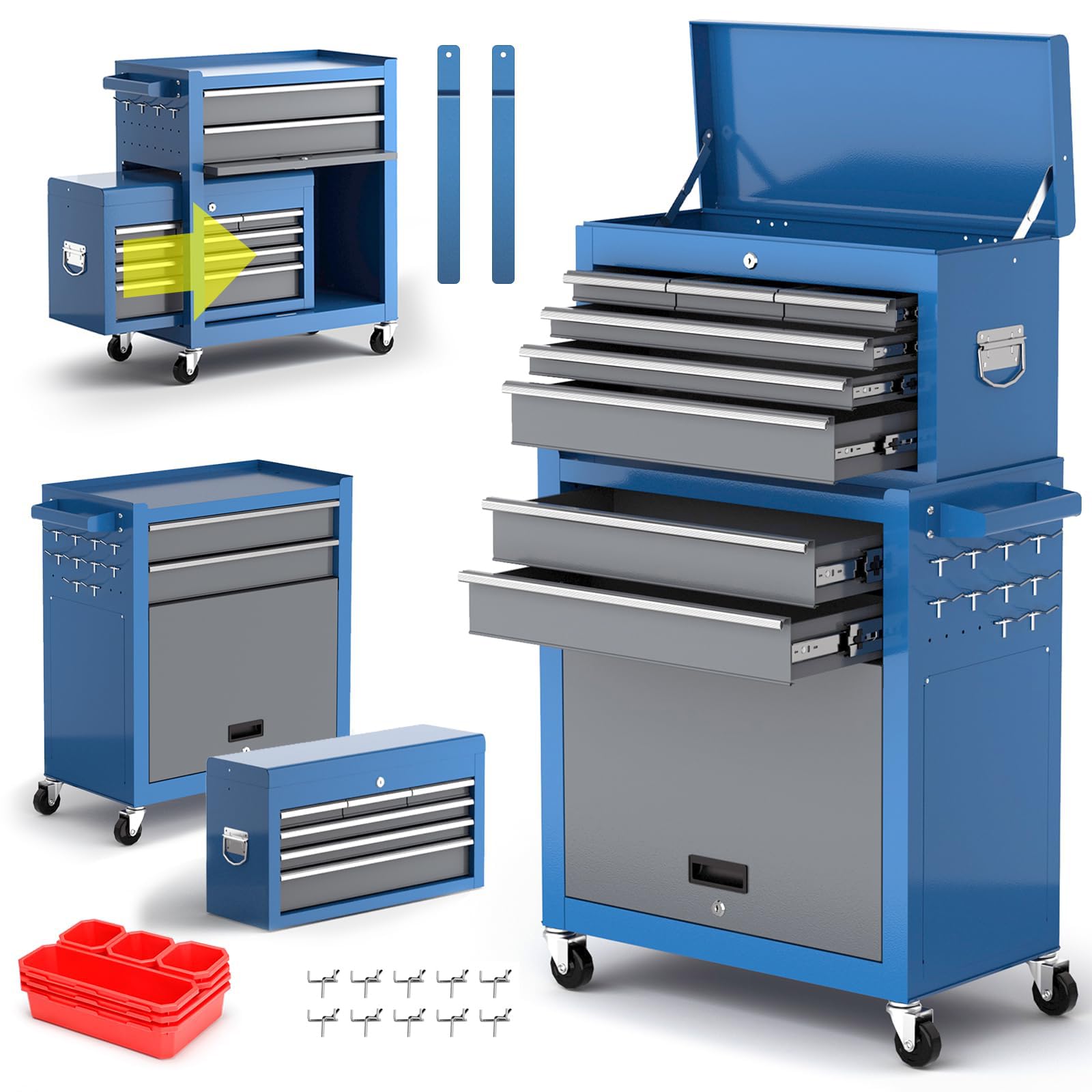 Amazon.com: AIRAJ PRO Tool Chest,8-Drawer Tool Box with