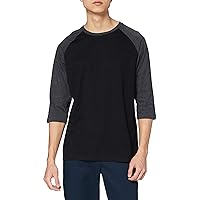 URBAN CLASSICS Maglietta da Uomo con Manica a Tre Quarti, Scollo Totondo