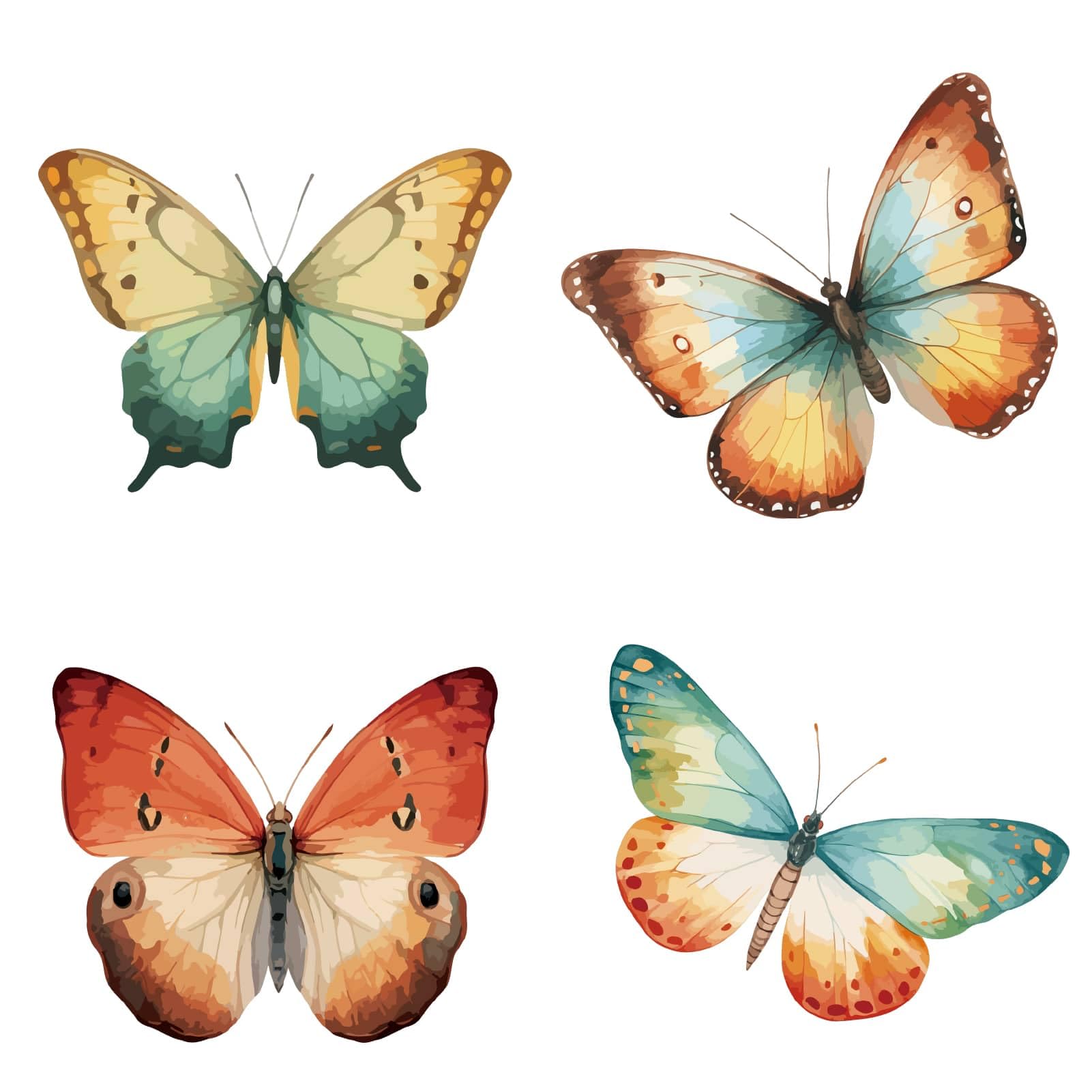 GORGECRAFT 4Pcs Butterfly Window Stickers Waterproof Insect Window Decals Vinyl Alert Film Bathroom Kitchen Sliding Door Glass Anti-Collision Clings for Prevent Stop Birds Dogs Pets Strikes Home Decor