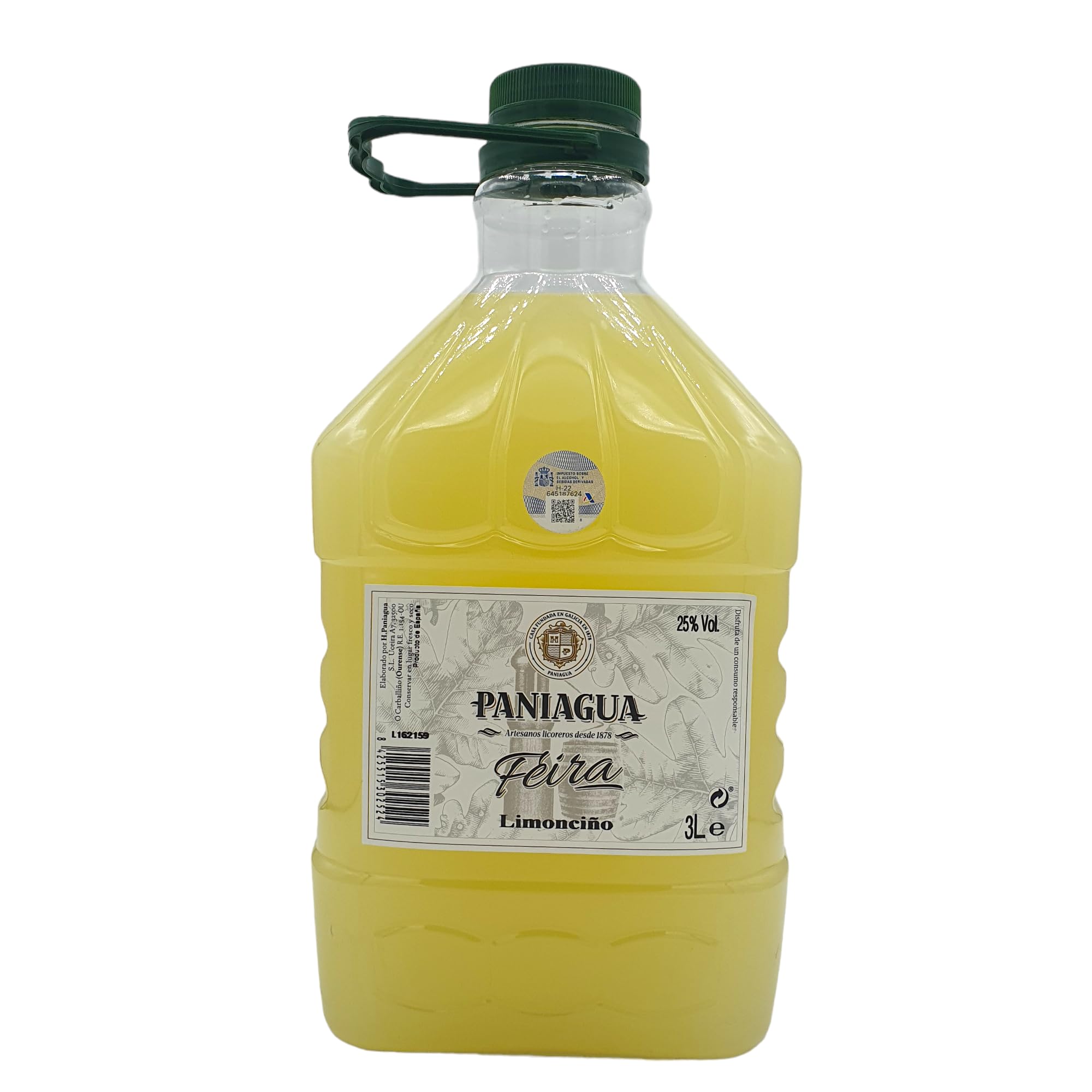 Limonciño Paniagua Garrafa Pet 3 Litros Limoncello Gallego Artesano