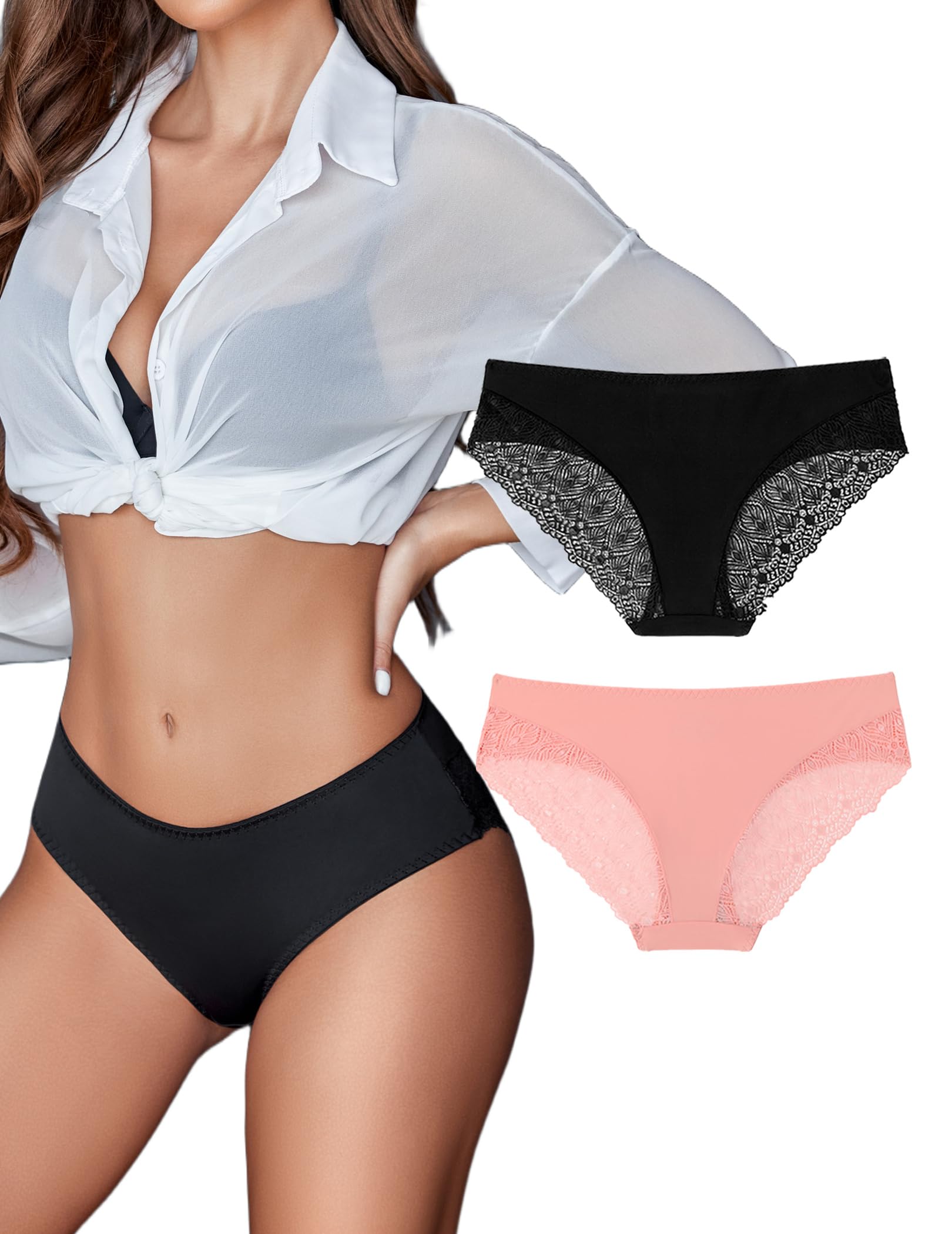 Avidlove Sexy Cheeky Panties for Women Lace Bikini Underwear at Amazon ...