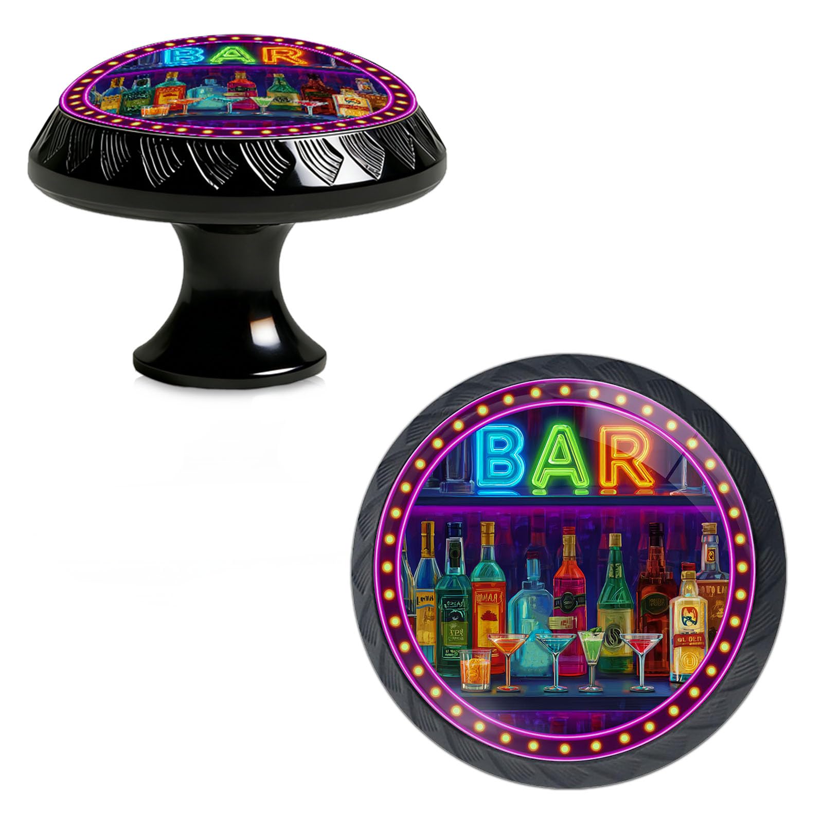 Boutons de meuble ronds en acrylique Yiruhe poignée placard dressing design néon