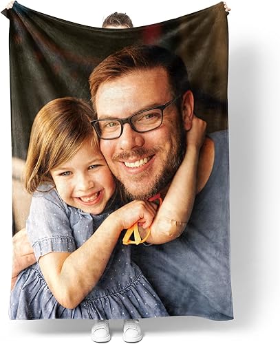 Manta personalizada con texto en imagen, manta personalizada para papá, novio, mantas de franela personalizadas para papá, regalos de esposa, hija,