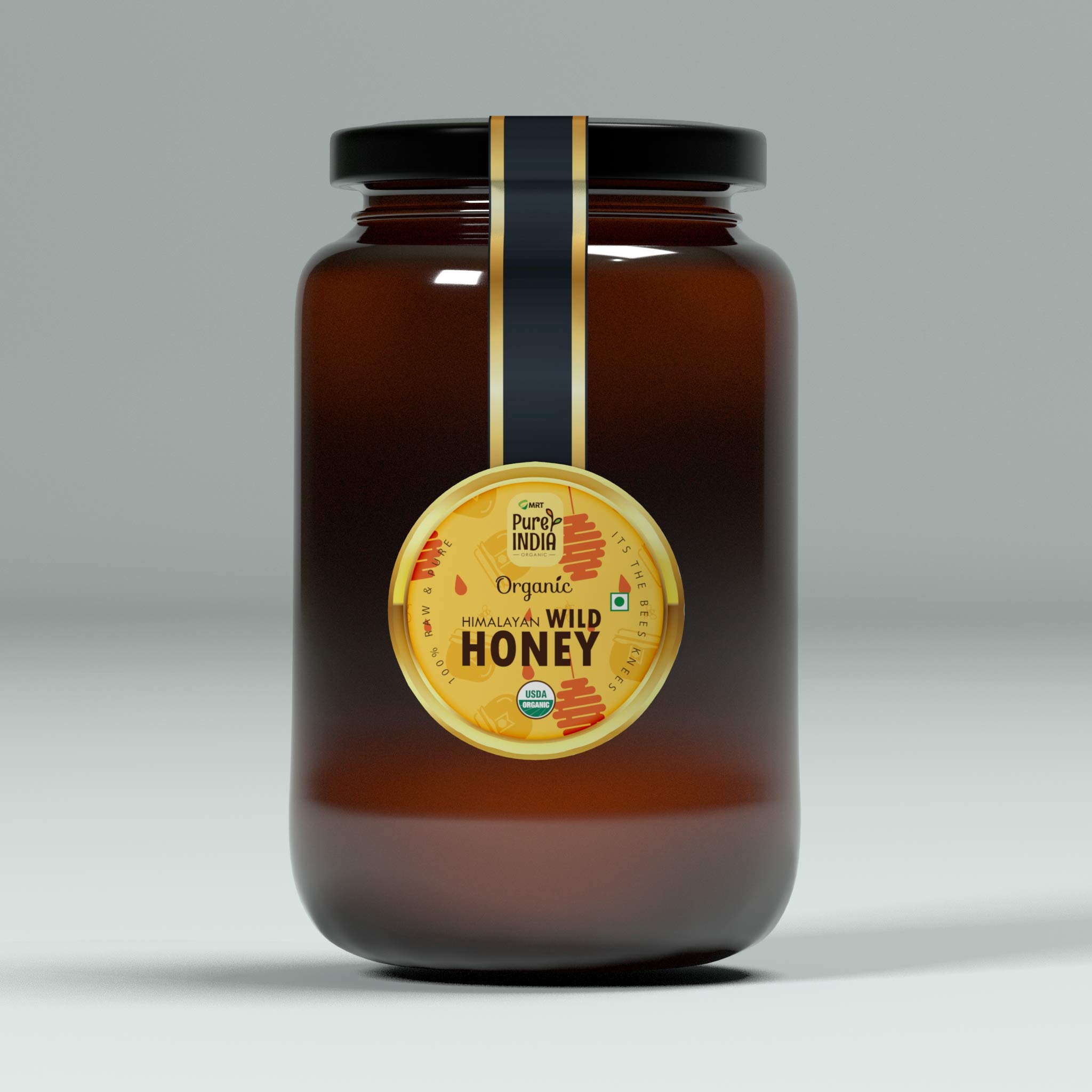 Pure India - Wild Himalayan Honey Organic 250 Gm, Raw And Organic