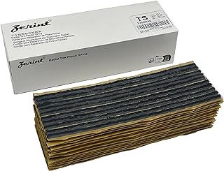 TS-235D150 Tire Repair Strings 150pcs, Tire Repair Plugs 200 x 3.5 mm / 8" x 0.14" Thin Black Rubber Strips for Car, Bike, UTV, ATV