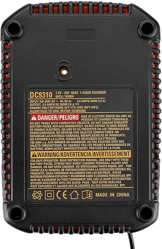 Miniatura 7 de DC9310 Cargador rápido de repuesto para cargador de batería Dewalt 18V DC-9096 DC-9098 DC-9099 DC-9091 DC-9071 DE-9057 DW-9096 DW-9094 DW-9072