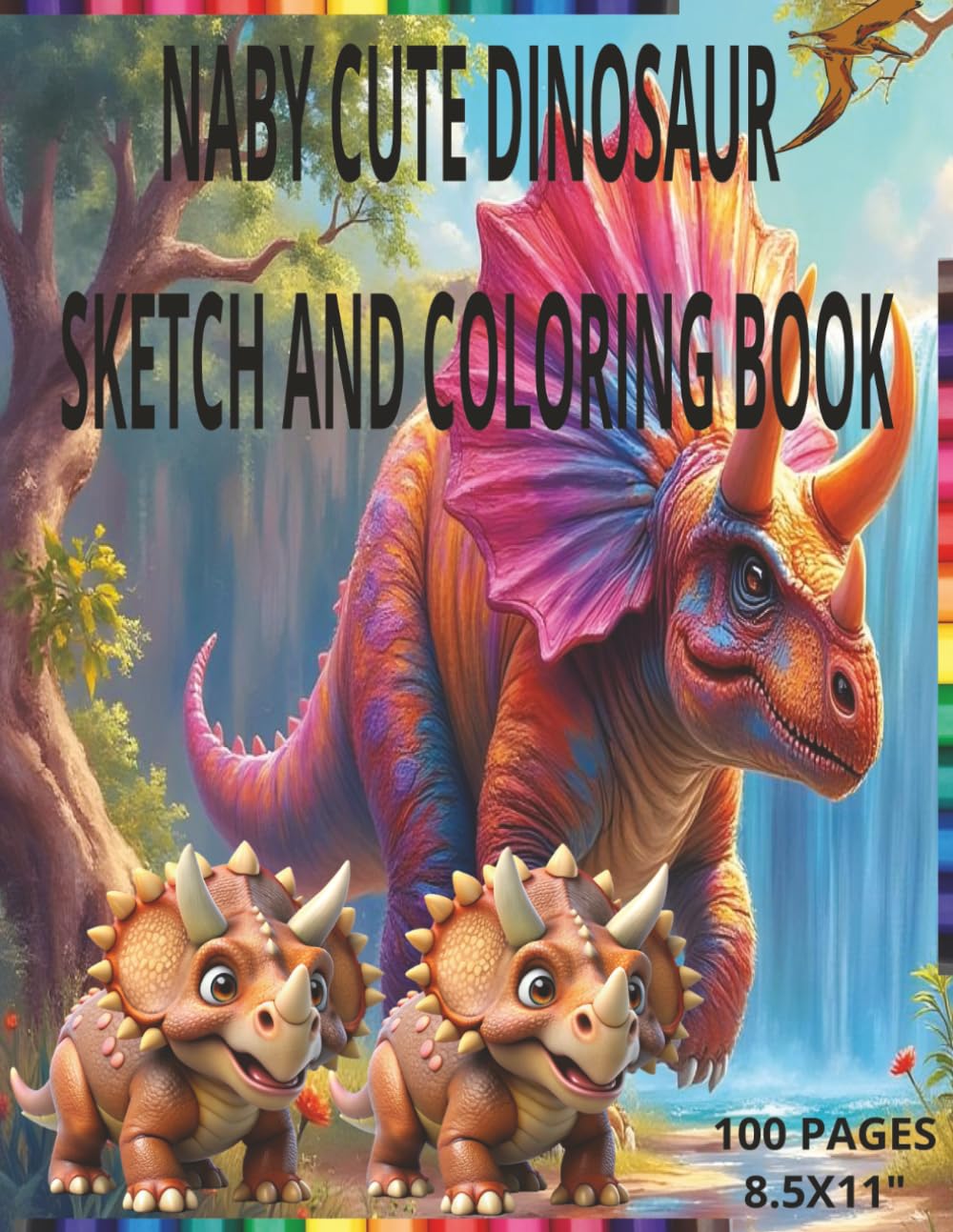 NABY CUTE DINOSAUR SKETCH AND COLORING BOOK