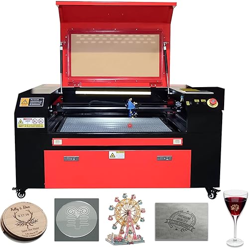 CO2 Laser Engraver 80W, 28" x 20" CO2 Laser Cutter with 2-Way Pass Air Assist, Faster Speed Laser Engraving Machine, Compatible with Lightburn, CorelDRAW, AutoCAD, for Wood Glass Acrylic Leather